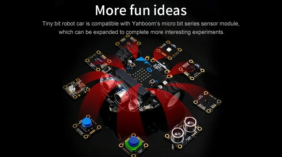 Tiny:bit - Xe robot Tiny Bit - Robot lập trình cho trẻ em Tiny:bit - Xe robot Tiny Bit - Robot lập trình cho trẻ em