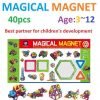 Bộ xếp hình nam châm 40 miếng Magical magnet - Đồ chơi thông minh cho bé