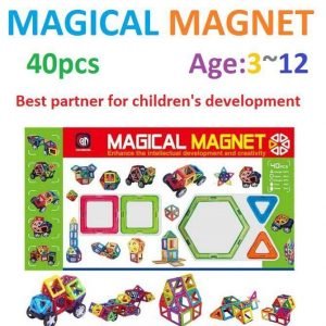Bộ xếp hình nam châm 40 miếng Magical magnet - Đồ chơi thông minh cho bé