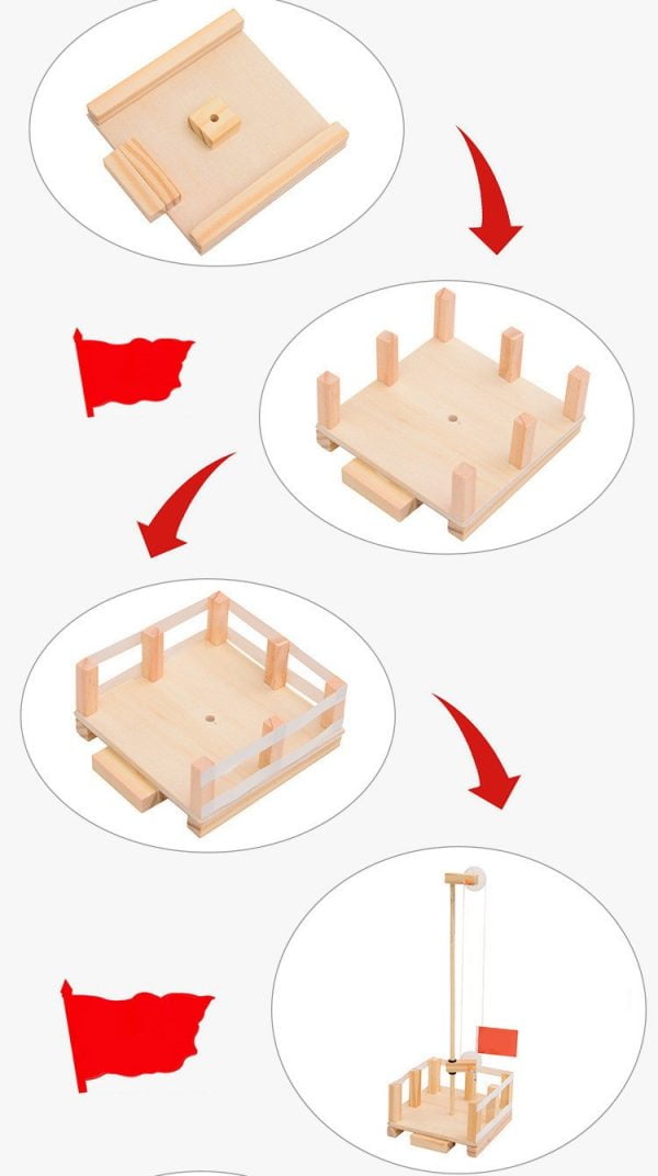 Cột cờ - đồ chơi STEM - đồ chơi mô hình - đồ chơi lắp ráp