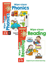 Combo 2 cuốn Wipe Clean Phonics - Reading - Sách viết xóa (3-6 tuổi)