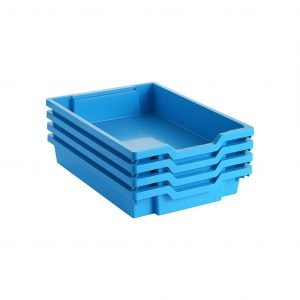 Gratnells Shallow Tray, CyanBlue (Pack of 4)