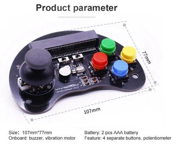 Tay cầm Microbit - Tay cầm Micro:Bit - Lập trình Microbit