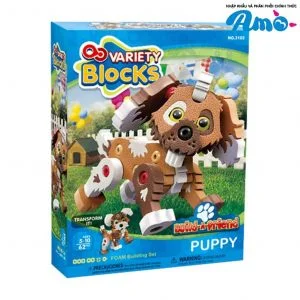 Hộp của bộ lắp ráp cún con