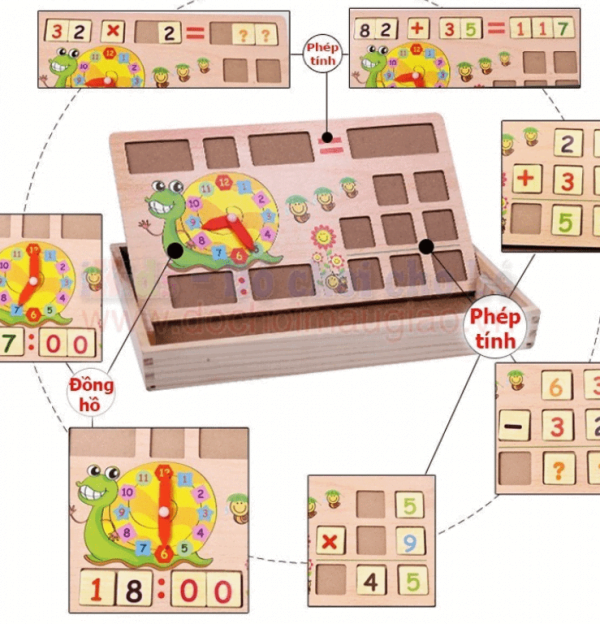 combo 3 trong 1 đồ chơi toán học cho bé