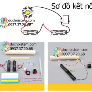 Đèn pin LED - đồ chơi STEM - đồ chơi mô hình - đồ chơi lắp ráp