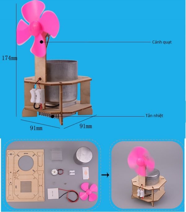 Quạt nhiệt điện - đồ chơi STEM - đồ chơi thông minh - đồ chơi lắp ráp