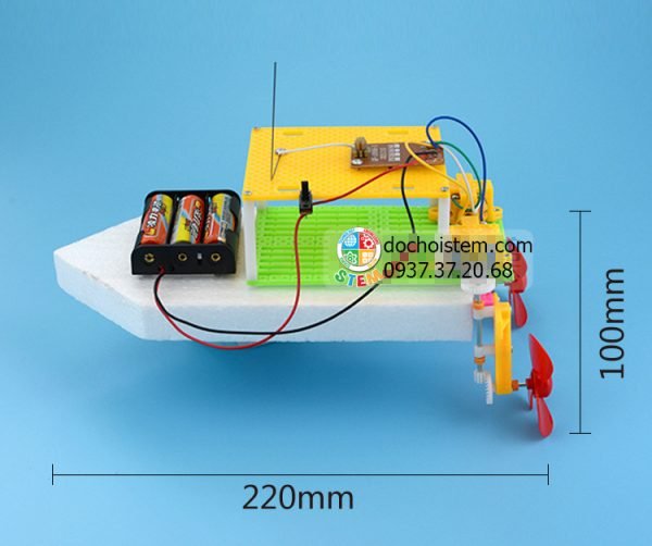 Thuyền điều khiển - đồ chơi STEM - đồ chơi mô hình - đồ chơi lắp ráp